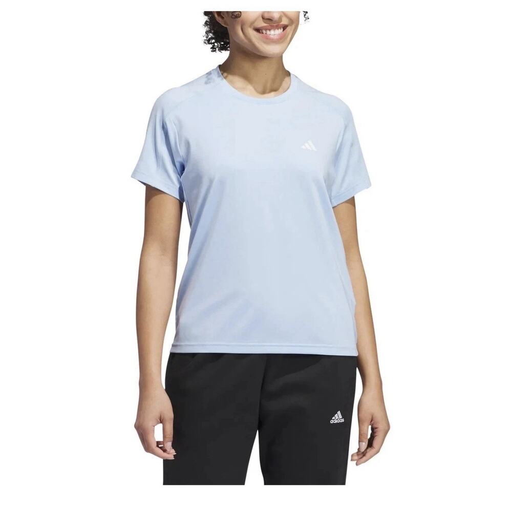 Adidas Women’s Short Sleeve Active T-Shirt Blue Large NWT
